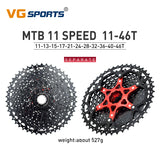 Cassette de vélo en aluminium VG Sports VTT 8/9/10/11/12 vitesses