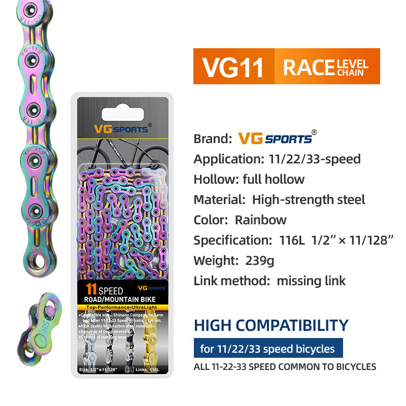 VG Sports Rainbow 8/9/10/11/12 Speed Bicycle Chain