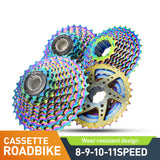 VG Sports Rainbow Road Bike 8/9/10/11 Speed Steel Bicycle Cassette