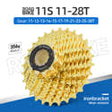 Cassette Vélo Or Pour VTT Et Vélo De Route - Compatible 8, 9, 10, 11 Vitesses, Pignons En Acier, Différents Développements (11-32T, 11-50T...) - 9