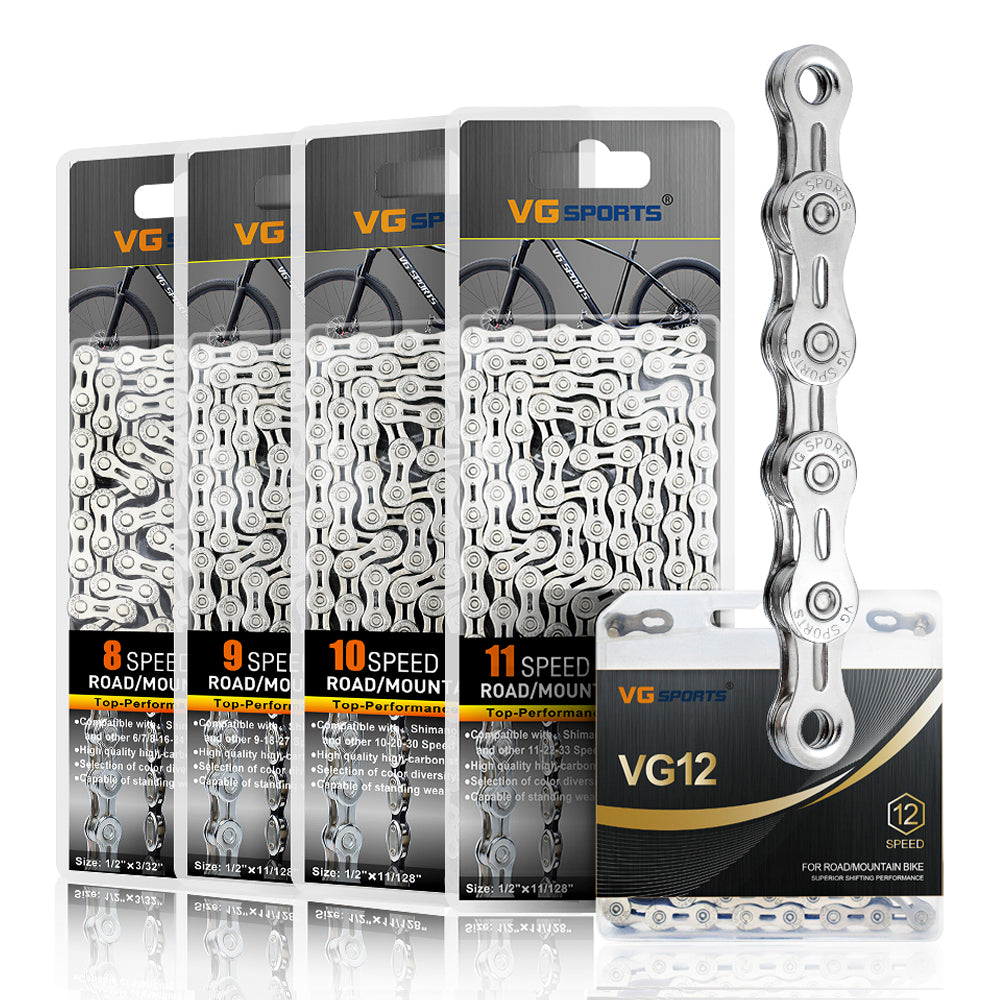 VG Sports Silver 8/9/10/11/12 Speed Bicycle Chain