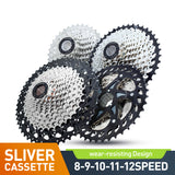Cassette de vélo en acier VG Sports Silver 8/9/10/11/12 vitesses