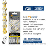 Chaîne de vélo VG Sports VG-Patent-Color 8/9/10/11 vitesses